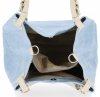 GEANȚĂ DIN PIELE shopper bag Vittoria Gotti albastru deschis V692754